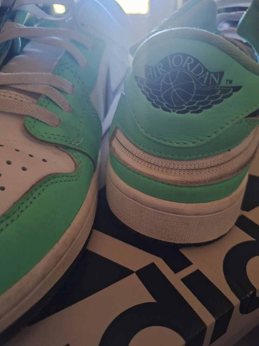 Nike EasyOn Low-Top Sneakers in Mint Green, White and Black